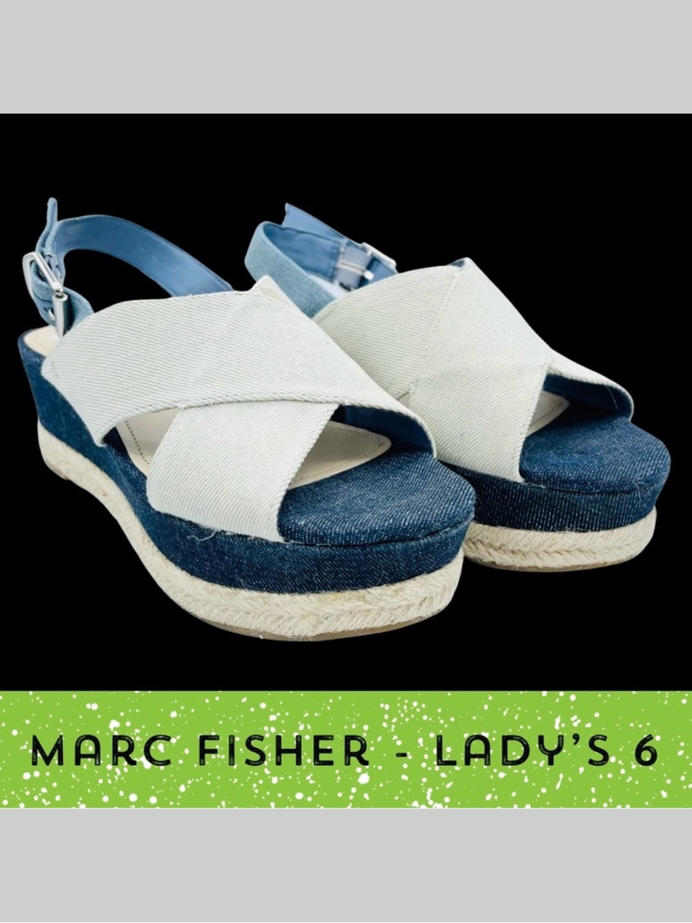 Marc Fisher Denim Slingback